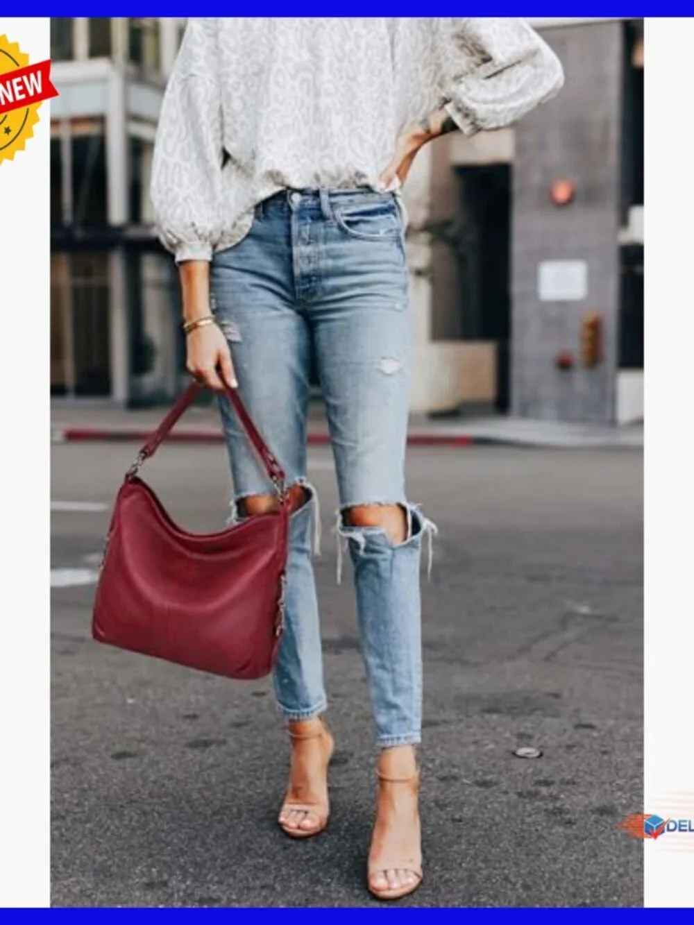 Large Genuine Leather Hobo Shoulder Bag with Crossbody Strap